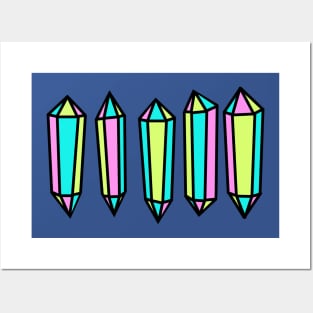 Pastel Crystals Posters and Art